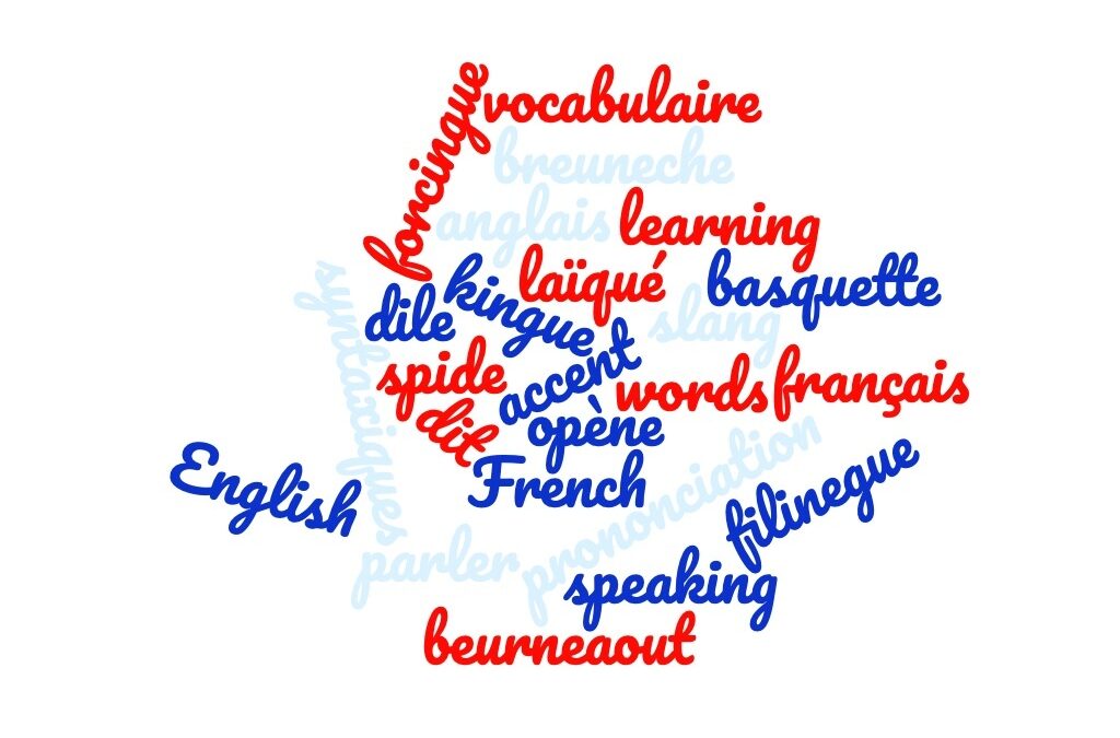 English words with french accent